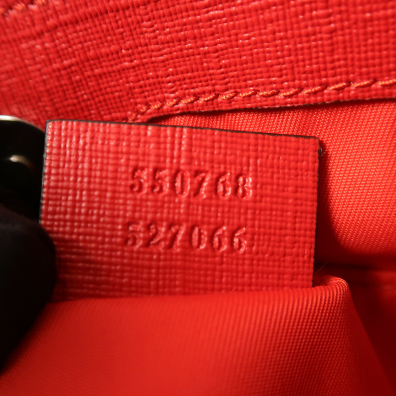 GUCCI 塗層帆布Hand Bag銀扣手挽袋-6