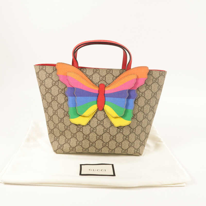 GUCCI 塗層帆布Hand Bag銀扣手挽袋-8