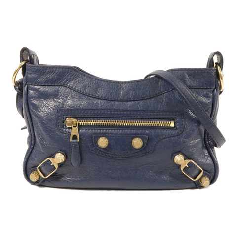 BALENCIAGA 羊皮皮革Mini City金扣肩背袋