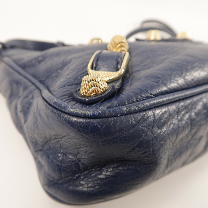 BALENCIAGA 羊皮皮革Mini City金扣肩背袋-8