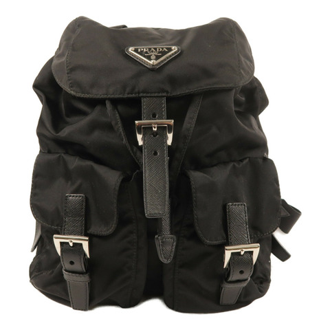 PRADA 尼龍Backpack銀扣背包