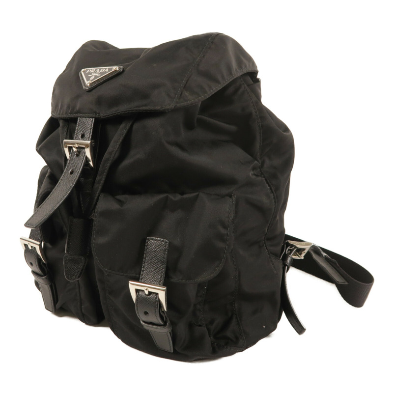 PRADA 尼龍Backpack銀扣背包-1