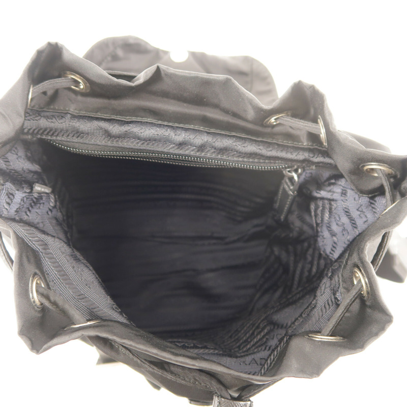 PRADA 尼龍Backpack銀扣背包-4