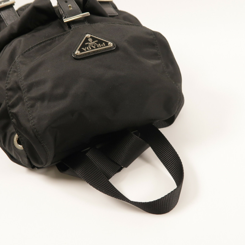 PRADA 尼龍Backpack銀扣背包-6