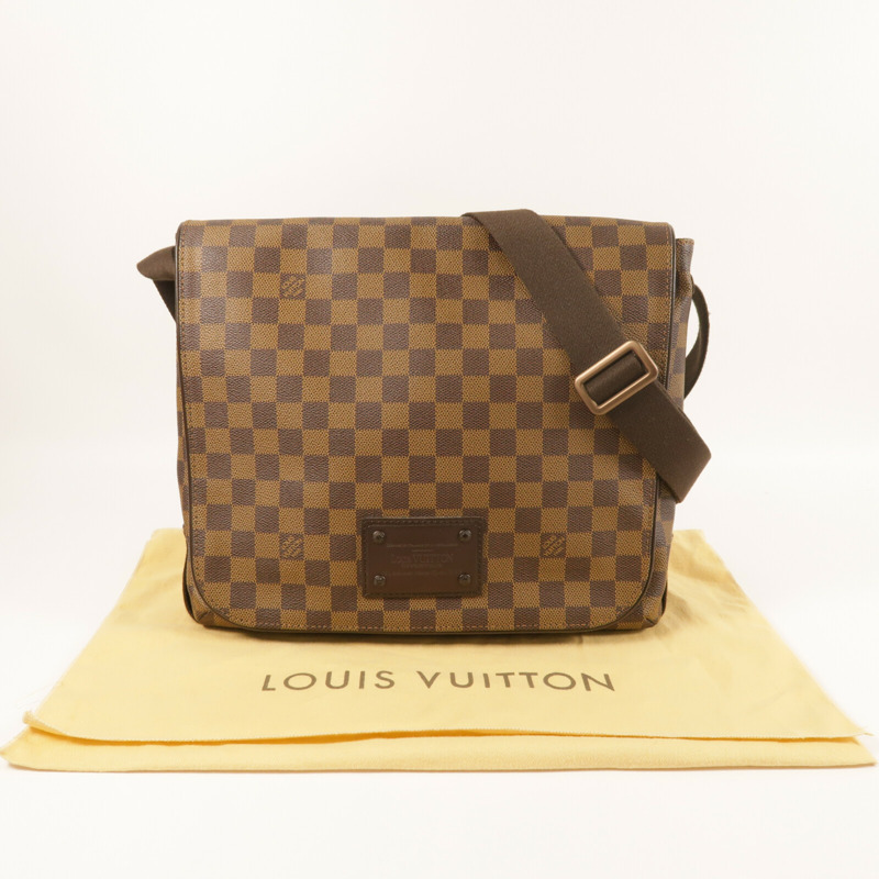 LOUIS VUITTON Damier Brooklyn MM肩背袋-8