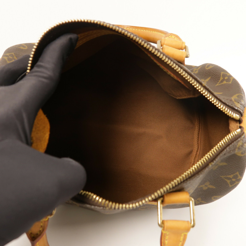 LOUIS VUITTON Monogram Speedy 25金扣手挽袋-4