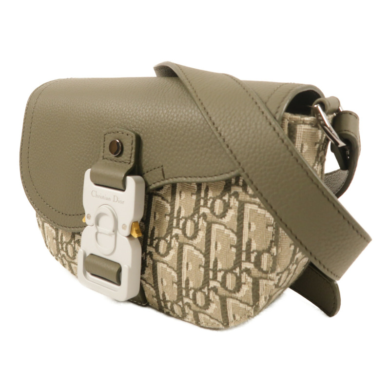 Dior 帆布/牛皮皮革Mini Saddle Messenger肩背袋-1