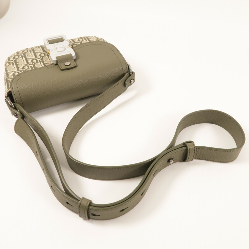 Dior 帆布/牛皮皮革Mini Saddle Messenger肩背袋-7