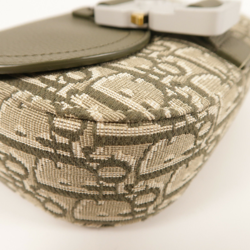 Dior 帆布/牛皮皮革Mini Saddle Messenger肩背袋-9