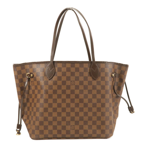 LOUIS VUITTON Damier Neverfull MM金扣手挽袋/肩背袋