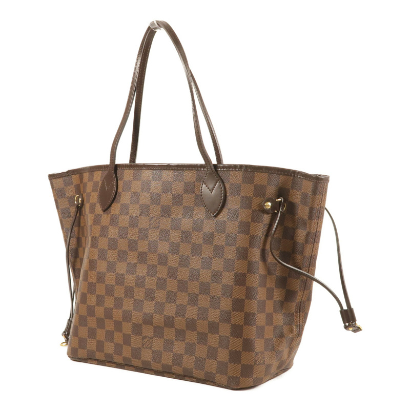 LOUIS VUITTON Damier Neverfull MM金扣手挽袋/肩背袋-1