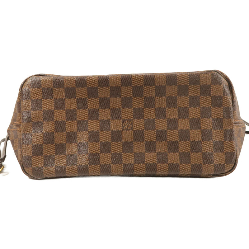 LOUIS VUITTON Damier Neverfull MM金扣手挽袋/肩背袋-3
