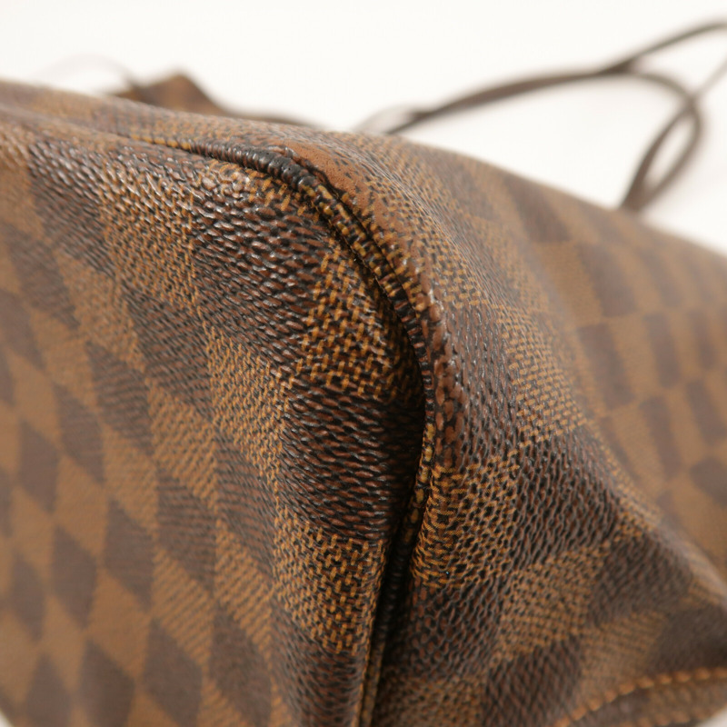 LOUIS VUITTON Damier Neverfull MM金扣手挽袋/肩背袋-10