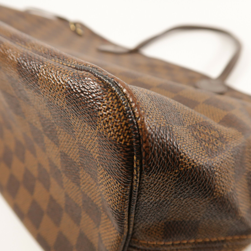 LOUIS VUITTON Damier Neverfull MM金扣手挽袋/肩背袋-12
