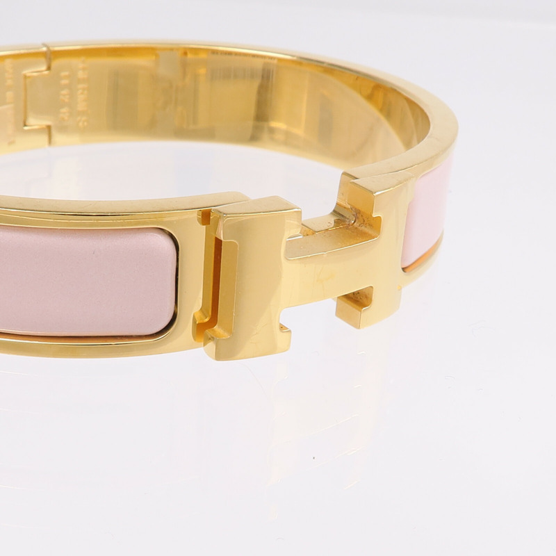 HERMES 金屬/琺瑯Clic H手鐲-4