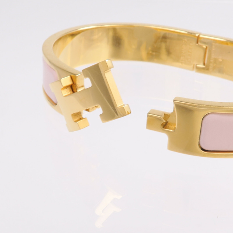 HERMES 金屬/琺瑯Clic H手鐲-5