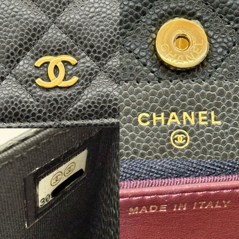 CHANEL 香奈兒 黑色荔枝紋牛皮WOC斜背包-7