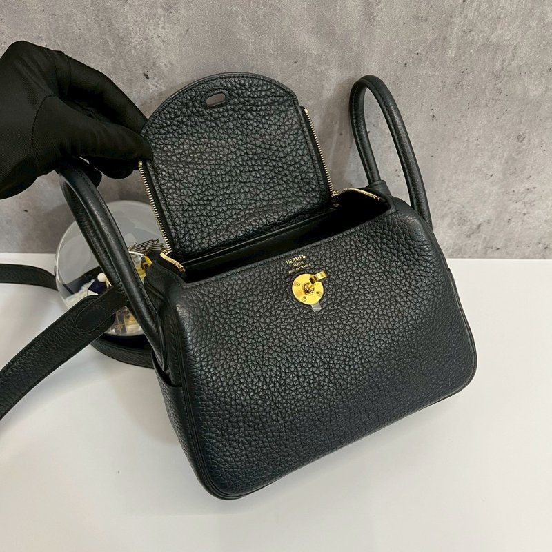 Hermès Mini Lindy 二代 黑金 全新 B刻-7
