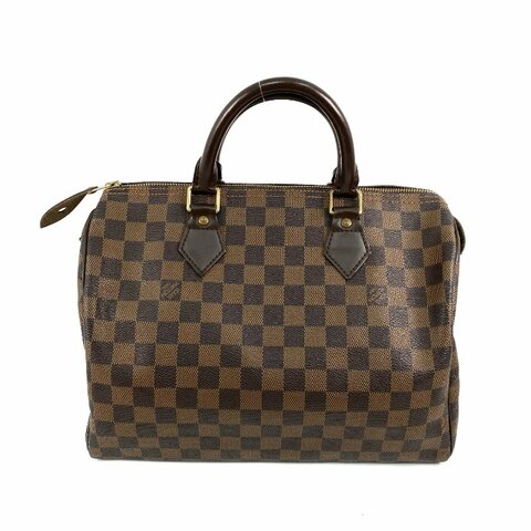 △ Louis Vuitton 路易威登 Brown Coated Canvas Damier Speedy 30 Hand Bag N41531 啡色塗層帆布經典格紋手袋 - 267003790