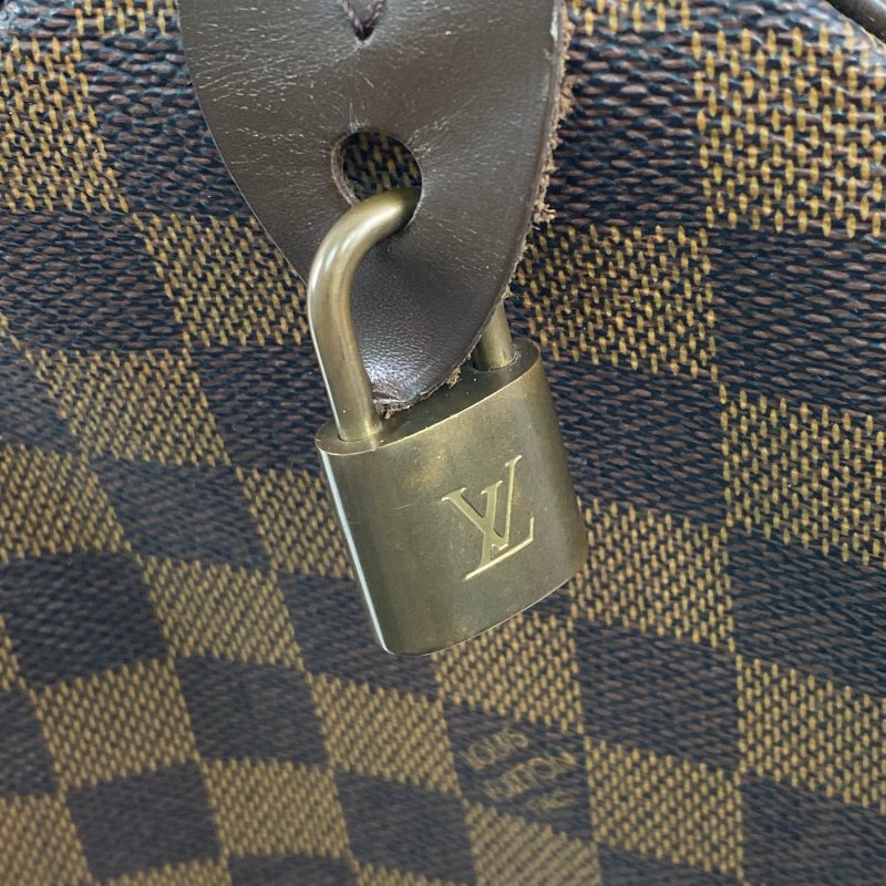 △ Louis Vuitton 路易威登 Brown Coated Canvas Damier Speedy 30 Hand Bag N41531 啡色塗層帆布經典格紋手袋 - 267003790-19