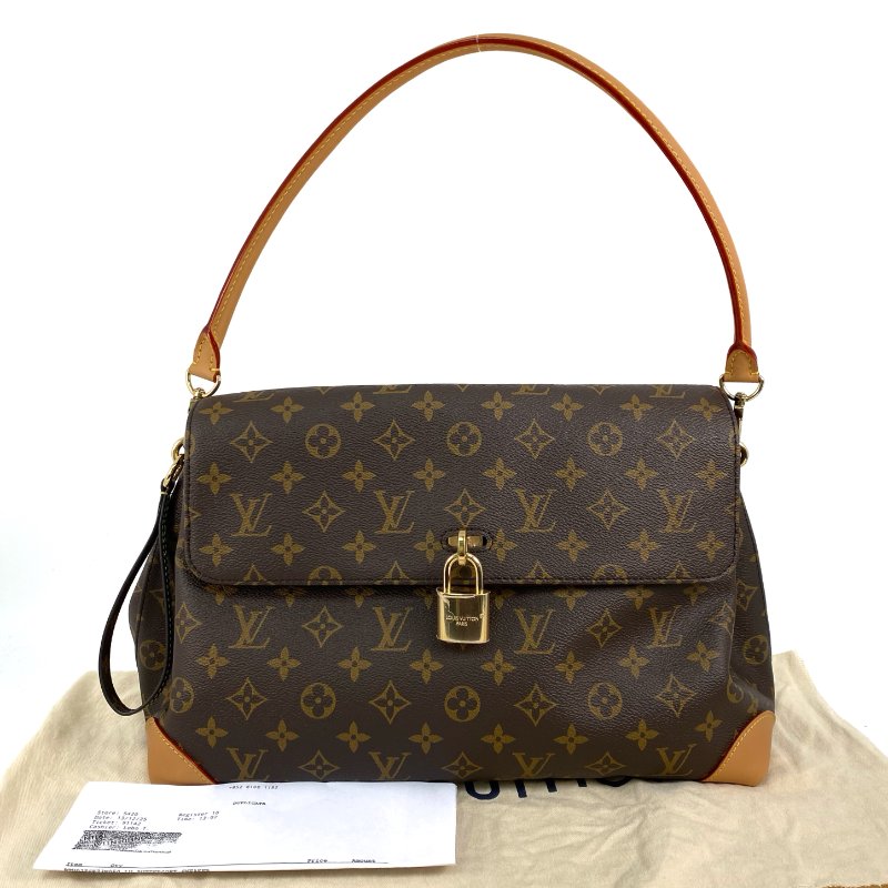 △ Louis Vuitton 路易威登 Brown Coated Canvas Monogram Hide Away MM Shoulder Bag M14473 啡色塗層帆布經典老花肩背袋 - 267003159-0