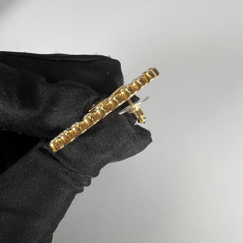 CHANEL L23/C 愛心水鑽耳環-5