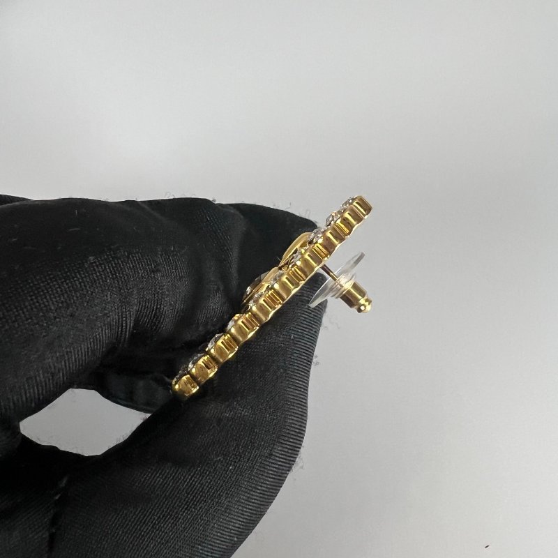CHANEL L23/C 愛心水鑽耳環-7