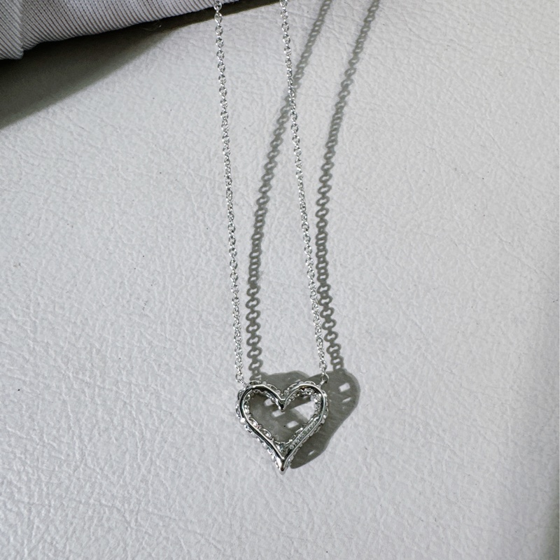Tiffany & Co. 蒂芙尼 心形滿鑽項鍊 小號-5