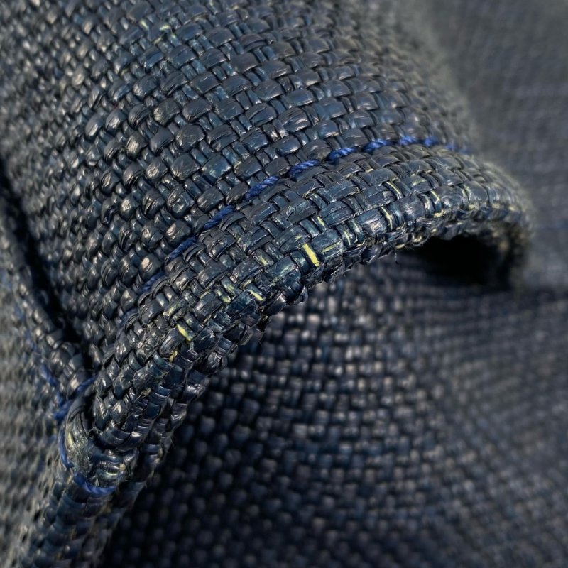 △ Chanel 香奈兒 Navy Raffia Gold Tone Metal Deauville Chain Shoulder Bag No.26 深藍色拉菲草金色金屬鎖鏈肩背袋No.26 - 267005850-7