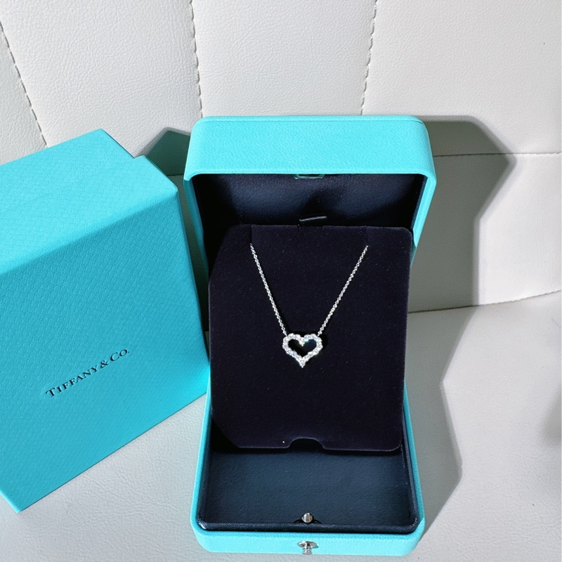 Tiffany & Co. 蒂芙尼 心形鑲鑽項鍊 中號-1
