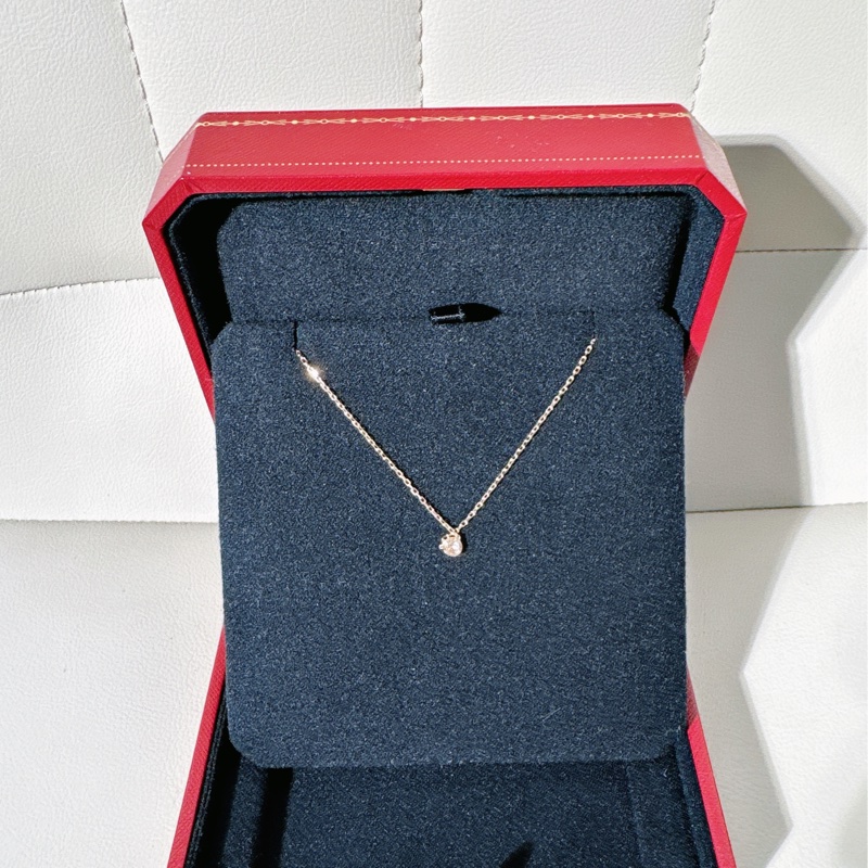 Cartier卡地亞 D'Amour玫瑰金飛碟小號項鍊，9 分鑽-2