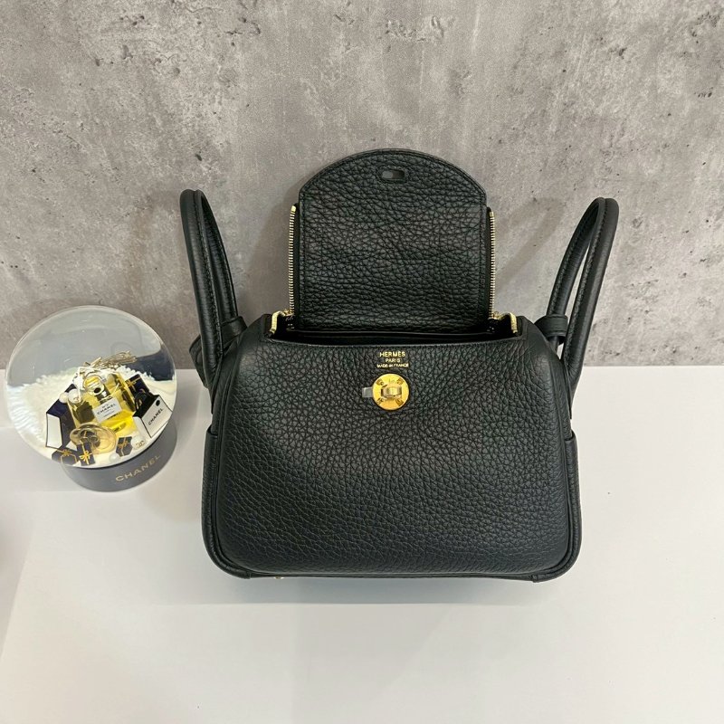 Hermes Mini Lindy 黑金 U刻-7
