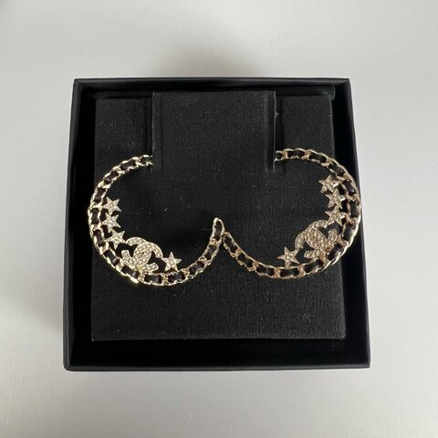 CHANEL B23/C 月牙皮穿鍊耳環