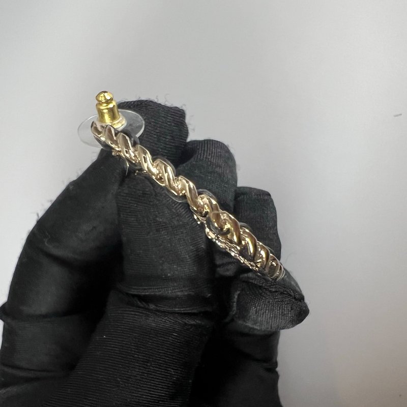 CHANEL B23/C 月牙皮穿鍊耳環-6