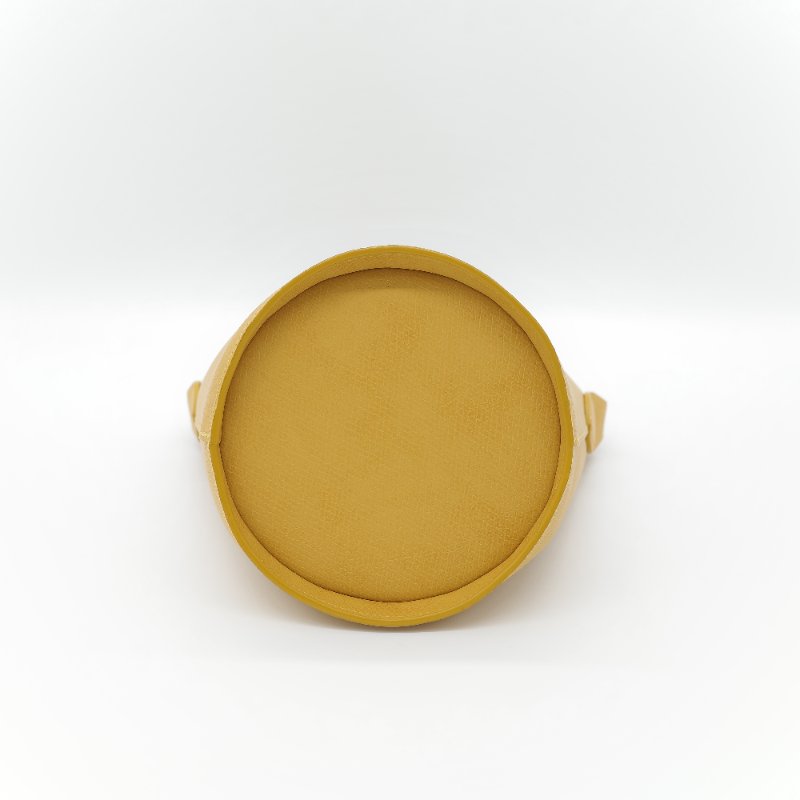 Longchamp 瓏驤 Épure 亮黃色 牛皮 經典硬挺 提籃式小型水桶包-7