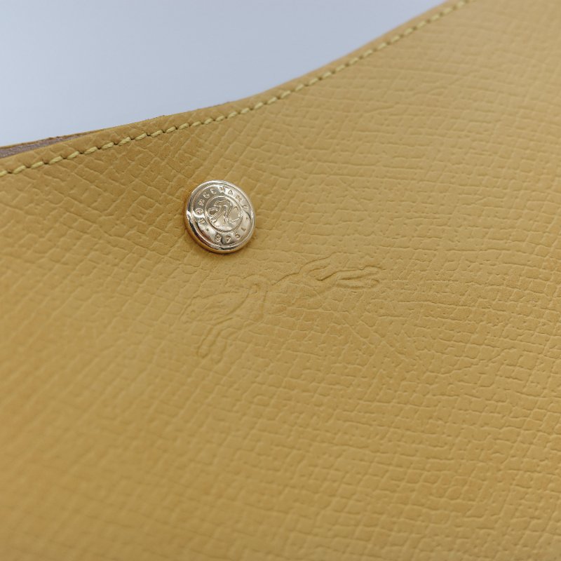 Longchamp 瓏驤 Épure 亮黃色 牛皮 經典硬挺 提籃式小型水桶包-9