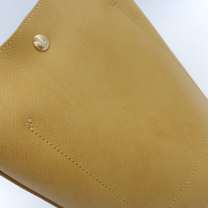 Longchamp 瓏驤 Épure 亮黃色 牛皮 經典硬挺 提籃式小型水桶包-12