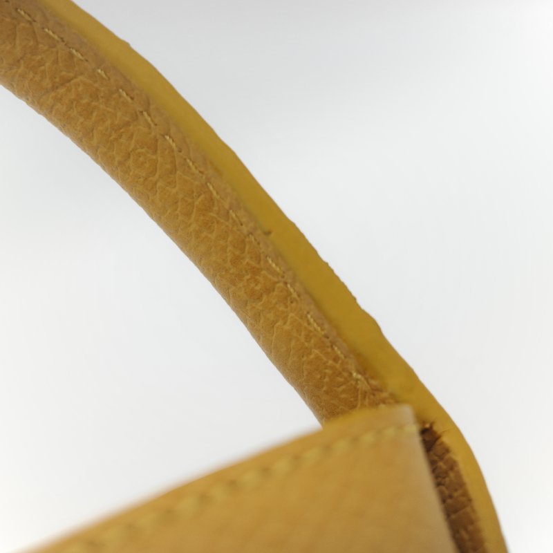 Longchamp 瓏驤 Épure 亮黃色 牛皮 經典硬挺 提籃式小型水桶包-15