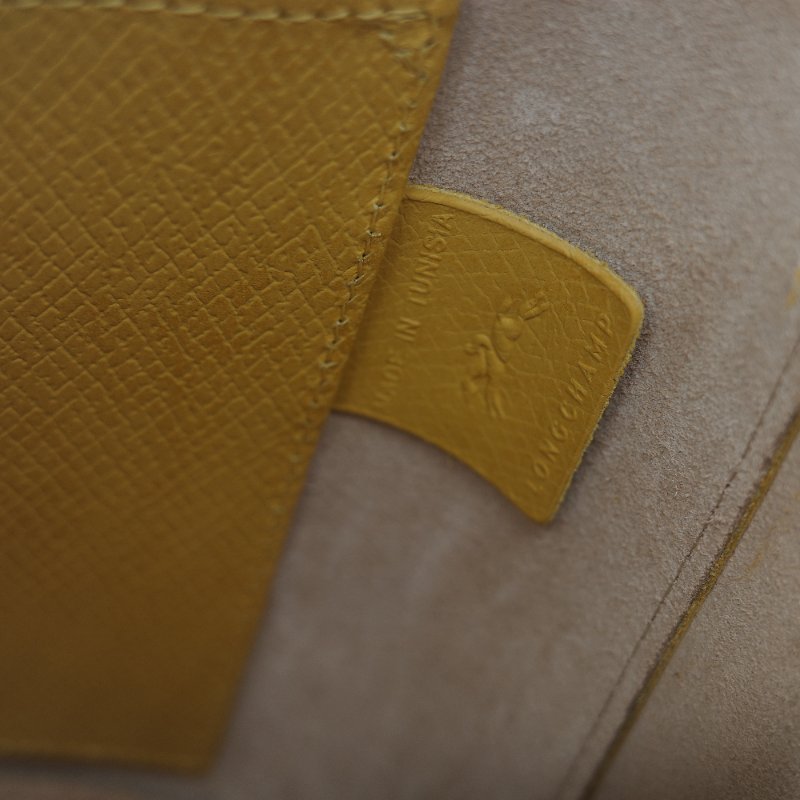 Longchamp 瓏驤 Épure 亮黃色 牛皮 經典硬挺 提籃式小型水桶包-22