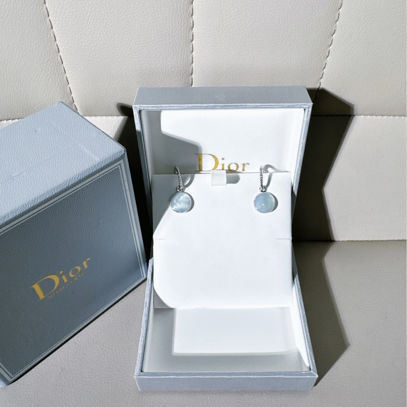 Dior迪奧 Rose des Vents 八芒星白貝母耳環-2