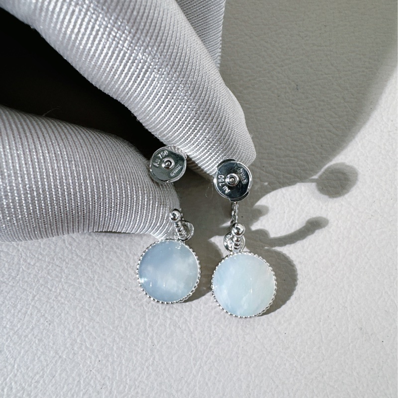 Dior迪奧 Rose des Vents 八芒星白貝母耳環-7