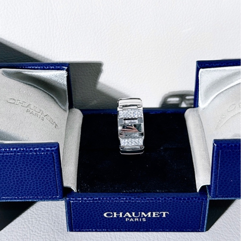 Chaumet尚美 class one 白金鑲鑽戒指，57 號-0