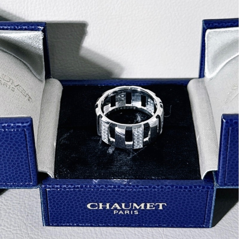 Chaumet尚美 class one 白金鑲鑽戒指，57 號-1
