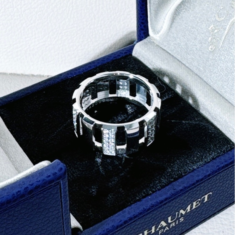 Chaumet尚美 class one 白金鑲鑽戒指，57 號-2