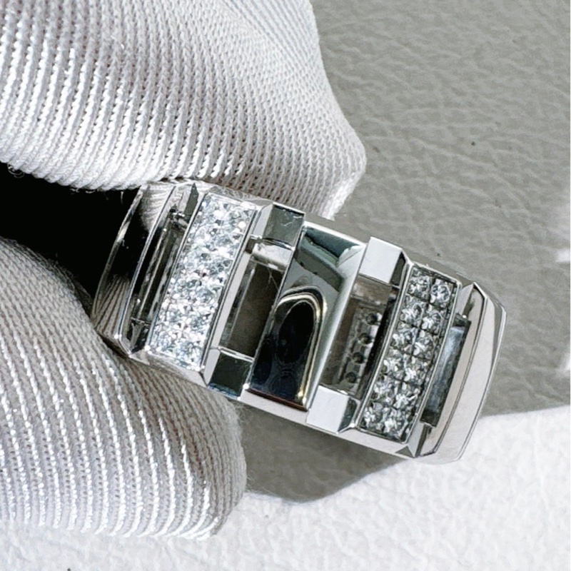 Chaumet尚美 class one 白金鑲鑽戒指，57 號-4