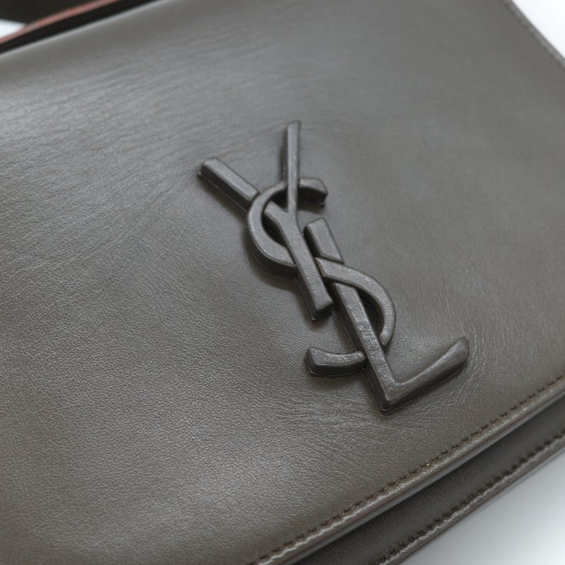 Saint Laurent 聖羅蘭 Spontini 咖啡棕色 小牛皮 牛皮  翻蓋式 斜背包馬鞍包-11