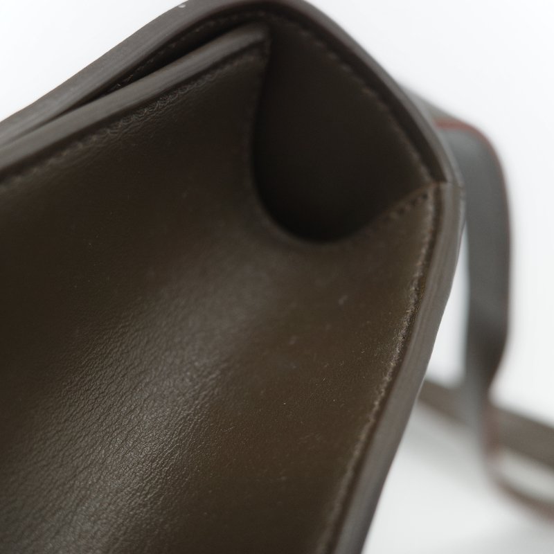 Saint Laurent 聖羅蘭 Spontini 咖啡棕色 小牛皮 牛皮  翻蓋式 斜背包馬鞍包-14