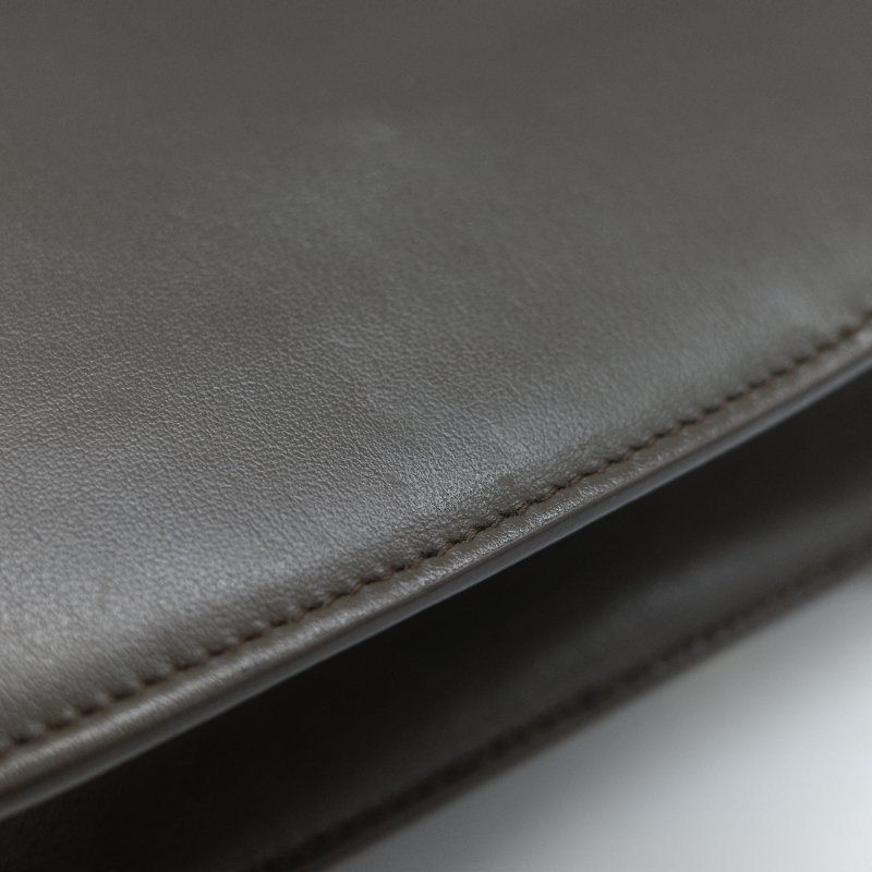 Saint Laurent 聖羅蘭 Spontini 咖啡棕色 小牛皮 牛皮  翻蓋式 斜背包馬鞍包-17