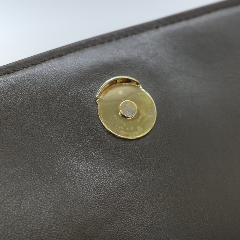 Saint Laurent 聖羅蘭 Spontini 咖啡棕色 小牛皮 牛皮  翻蓋式 斜背包馬鞍包-20