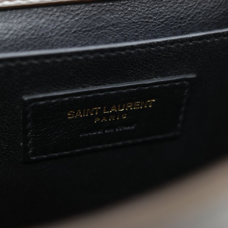 Saint Laurent 聖羅蘭 Spontini 咖啡棕色 小牛皮 牛皮  翻蓋式 斜背包馬鞍包-27